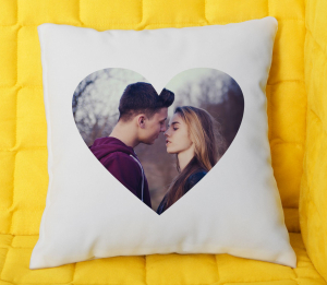 Perne Personalizate cu Nume si Poze - Perna personalizata cu poza in inima