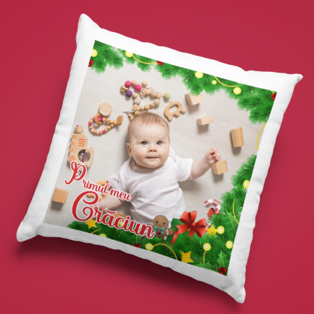 Perna Personalizata Cu Poza - Primul meu craciun [1]