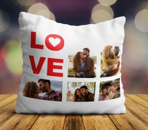 Cadouri de Valentine's Day - Perna personalizata LOVE cu 5 poze