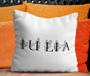 Perne Personalizate cu Nume si Poze - Perna Personalizata cu Nume Inflorat