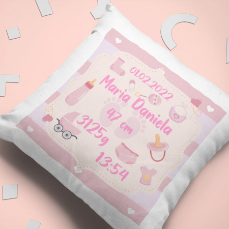 Perne nou-nascuti - Perna Personalizata Pentru Nou-Nascut Fetita