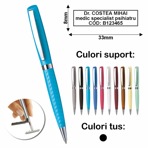 Stampile Pix si Accesorii - Pix cu stampila - Heri Classic G Light, seria 6400