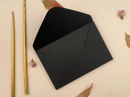 Nunta - Plic Invitatii Nunta sau Botez - A 10x15 Negru