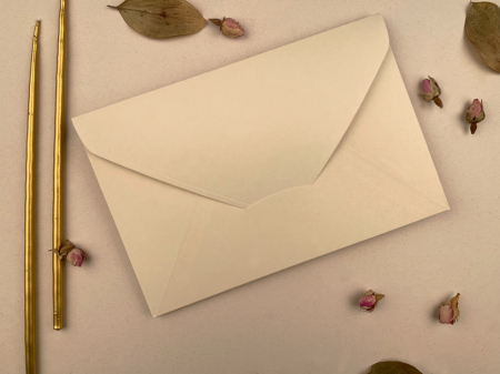 Nunta - Plic Invitatii Nunta sau Botez - E 14x21 Crem mat