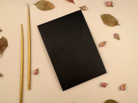 Nunta - Plic Invitatii Nunta sau Botez - K 14x21 Negru