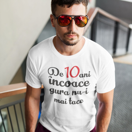 Lichidari de stoc - Promotie Tricou Barbat XXL Personalizat - Aniversare Casatorie De 10 Ani Incoace