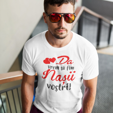 Lichidari de stoc - Promotie Tricou Barbat L Personalizat - Da vrem sa fim nasii vostri