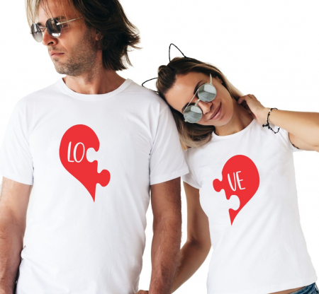 Promotie Tricou Barbat L Personalizat - Love puzzle [1]