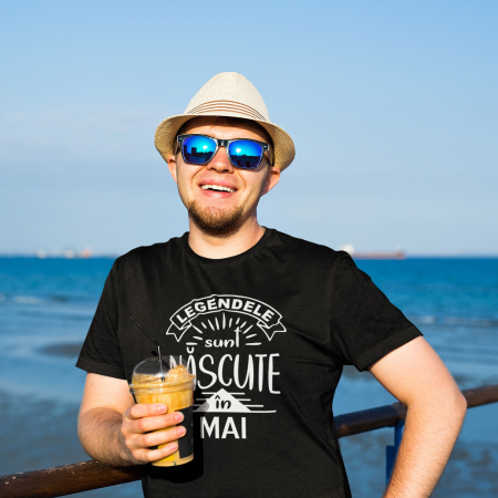 Lichidari de stoc - Promotie Tricou Barbat XXL Personalizat - Legendele sunt nascute in MAI