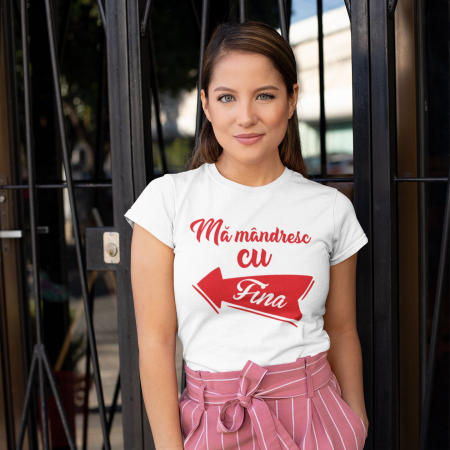 Lichidari de stoc - Promotie Tricou Dama S Personalizat - Ma mandresc cu fina