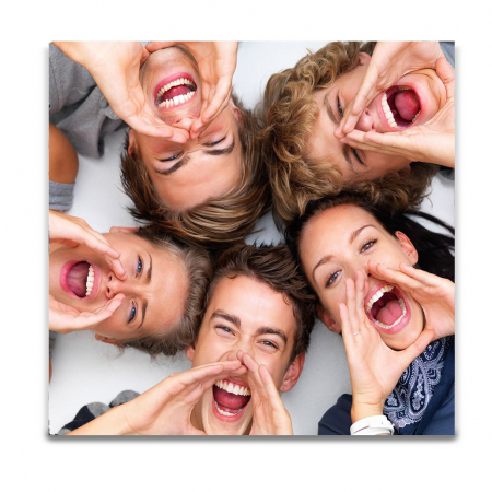 Rame Foto Personalizate - Rama foto din piatra personalizata - Ardezie Patrata 10x10 cm