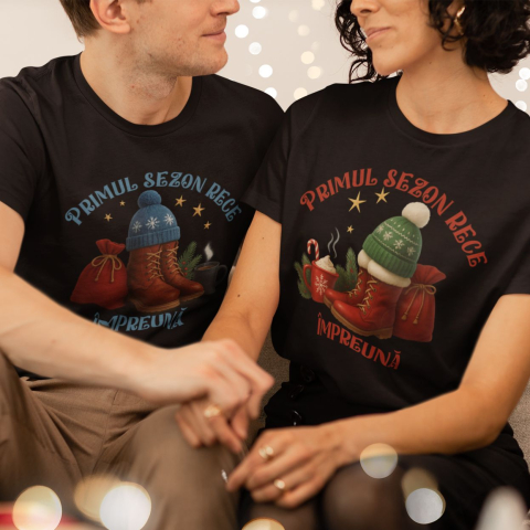 Set 2 Tricouri Cuplu Personalizate - Primul sezon rece impreuna [1]