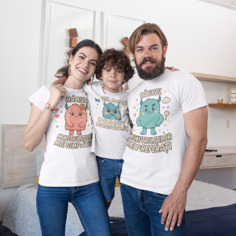 Set 3 Tricouri Halloween - Familie de monstruleti baiat [1]