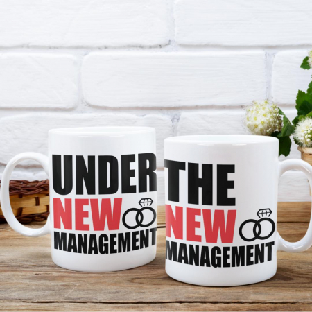 Cani Romantice - Set 2 Cani Personalizate cuplu - Under new management the new management  