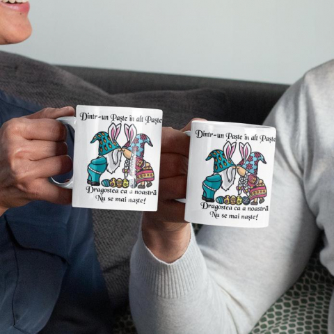 Cani de Paste - Set 2 Cani Personalizate - Dragoste ca a noastra nu se mai naste  