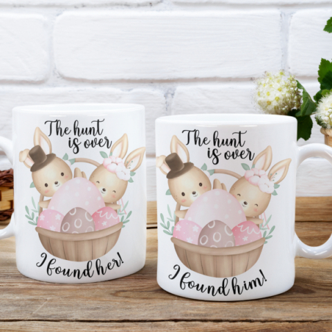 Cani de Paste - Set 2 Cani Personalizate - The hunt is over I found Him / Her  