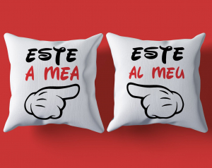 Set Perne Pentru Cuplu - Set 2 Perne Pentru Cuplu - Este Al Meu / Este A Mea  