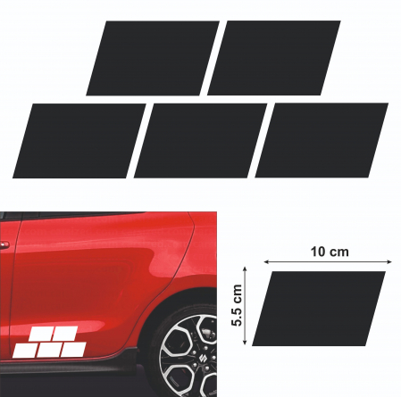 Stickere auto pline - Set Stickere Auto - 5 Dreptunghiuri