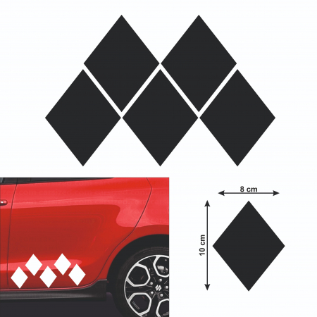 Stickere auto pline - Set Stickere Auto - 5 Romburi
