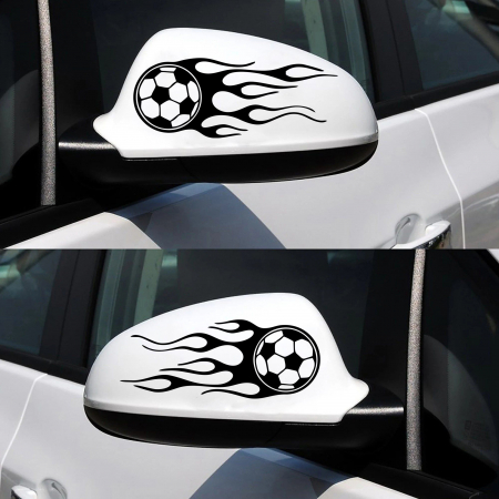 Stickere Auto Fotbal - Set 2 Stickere auto pentru oglinzi - Mingi de footbal  