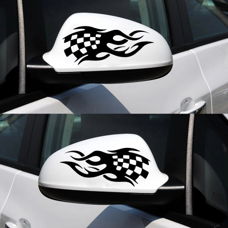 Stickere auto pentru oglinzi - Set 2 Stickere auto pentru oglinzi - Race Flag  