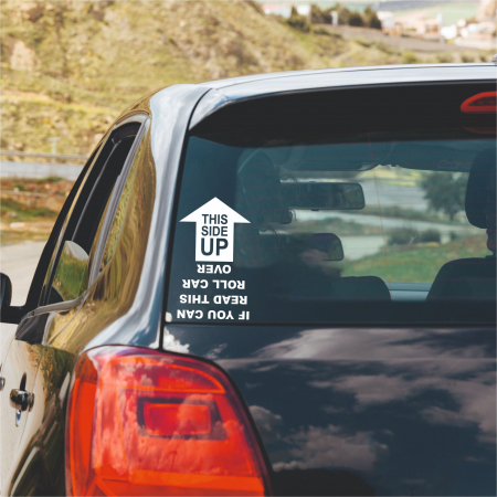 Stickere Auto - Sticker Auto - This side UP