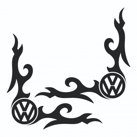Set 2 Stickere Auto - Volkswagen - geam lateral   [1]