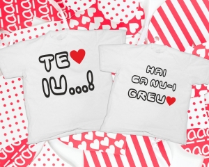 Set 2 Tricouri Cuplu Personalizate - Te iubesc   [2]