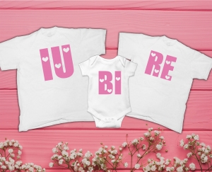 Set Tricouri si Body Familie - Set 3 Set Tricouri Personalizate si Body - IU BI RE  