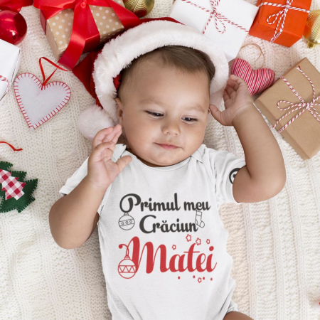 Set 3 Tricouri Personalizate si Body - Primul Craciun ca Parinti   [1]