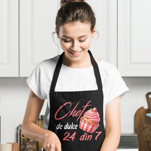 Sorturi Personalizate - Sort Personalizat - Chef de dulce 24 din 7