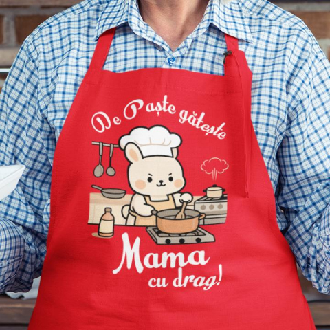 Sorturi Personalizate - Sort Personalizat - De Paste gateste Mama cu drag