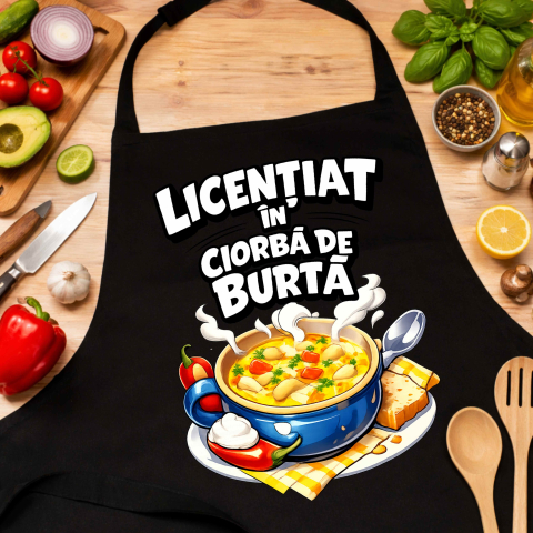 Sorturi Personalizate - Sort Personalizat - Licentiat in ciorba de burta