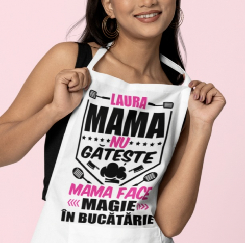 Sort Personalizat - Mama face magie in bucatarie + nume [2]