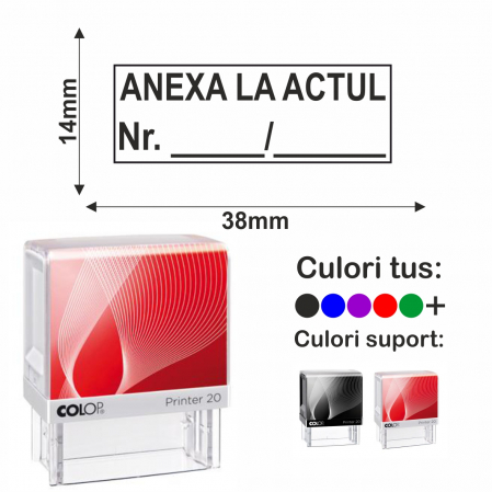 Domenii stampile - Stampila Notar Anexa la actul... Printer 20