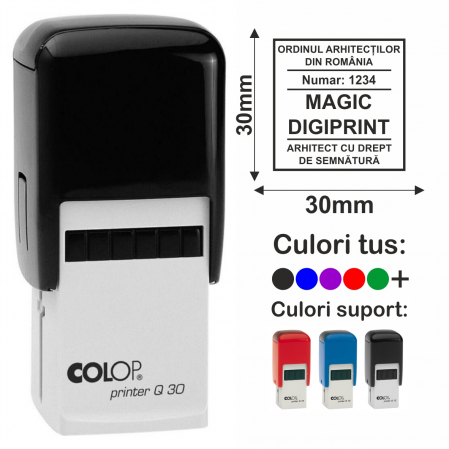Stampile Arhitect - Stampila Arhitect cu drept de semnatura Printer Q30