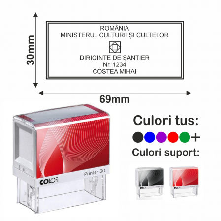 Stampile Arhitect - Stampila Diriginte de stantier Printer 50