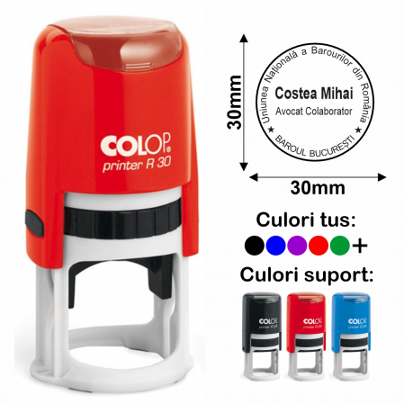 Domenii stampile - Stampila avocat colaborator Printer R30
