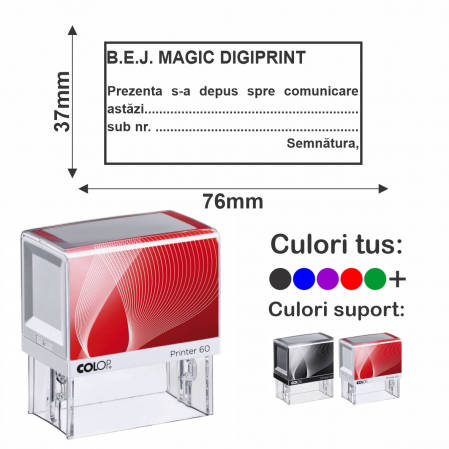 Domenii stampile - Stampila Birou Executor Judecatoresc comunicare Printer 60