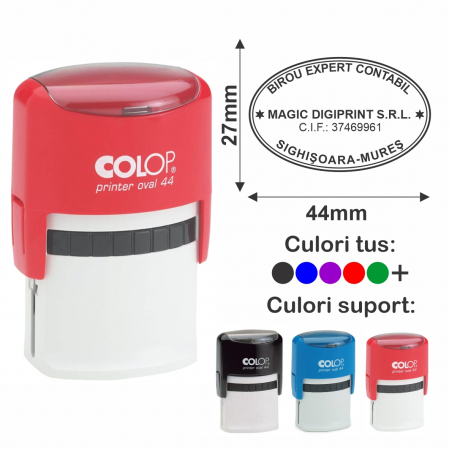 Stampile Expert Contabil - Stampila Birou Expert Contabil Printer Oval 44