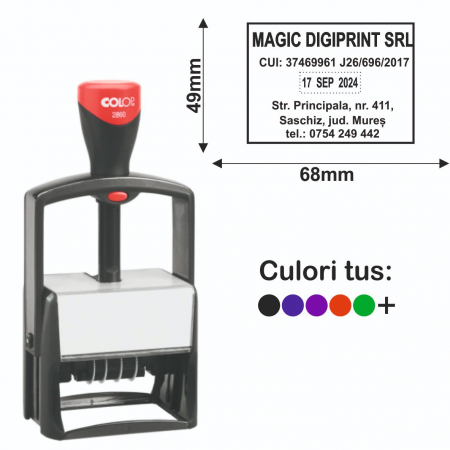 Tipuri de stampile - Stampila Datiera - Classic Line 2860