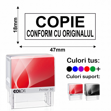 Stampile conform cu originalul - Stampila Conform cu originalul copie Printer 30