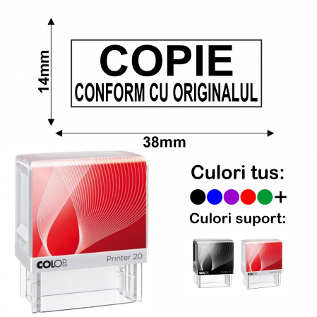 Stampile conform cu originalul - Stampila Conform cu originalul copie Printer 20