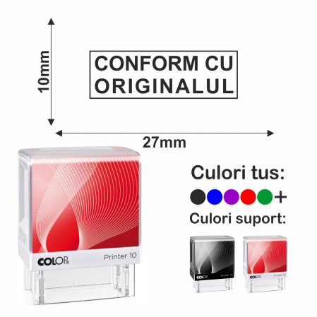 Domenii stampile - Stampila Conform cu originalul Printer 10