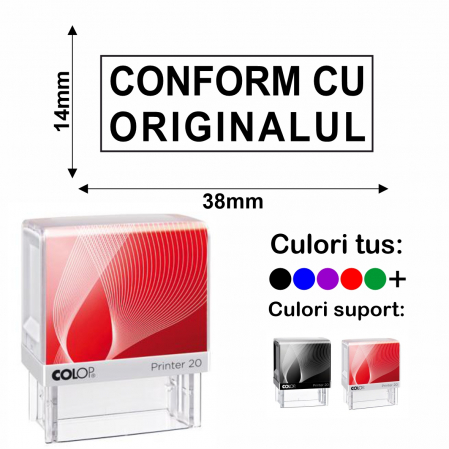 Stampile conform cu originalul - Stampila Conform cu originalul Printer 20