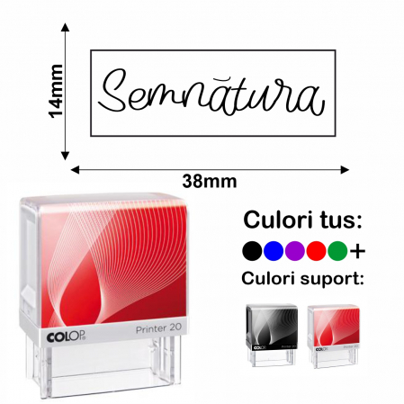 Domenii stampile - Stampila cu semnatura Colop Printer 20