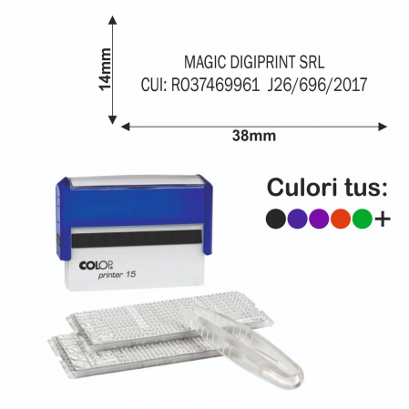 Tipuri de stampile - Stampila cu set de litere - Printer 15/2 SET