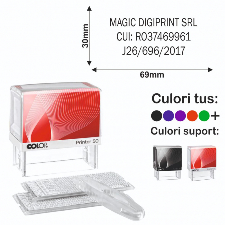 Tipuri de stampile - Stampila cu set de litere - Printer 50/2 SET