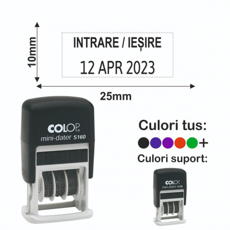 Domenii stampile - Stampila Datiera Intrare Iesire - Printer S160 Mini-Dater