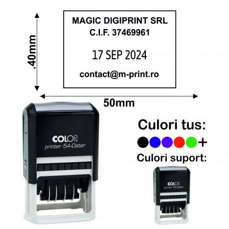 Stampile cu data / datiere - Stampila Datiera - Printer 54 Dater